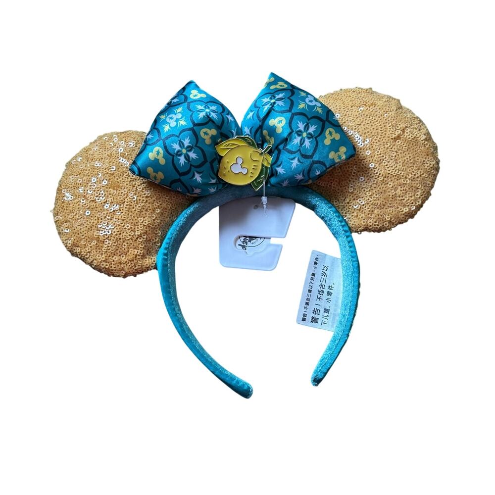 NWT Disney Italy Pavilion "Saluti! Limoncello" Minnie Mouse Ears